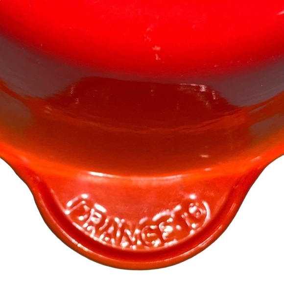 Le Creuset Volcanic Orange Flame Enamel Cast Iron 1 1/4 Quart Saucepan #16 - Picture 9 of 11